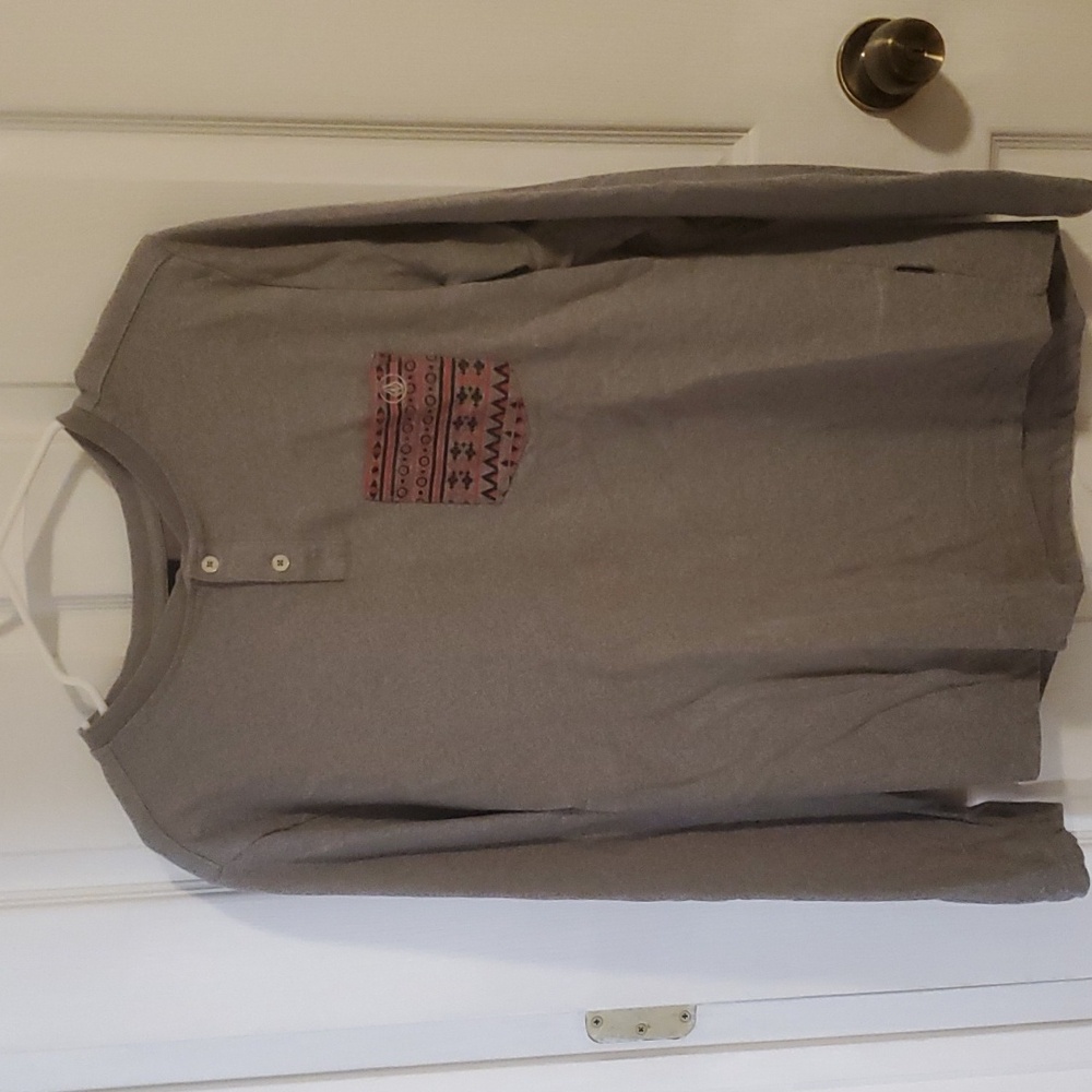 Volcom heathered gray long sleeve